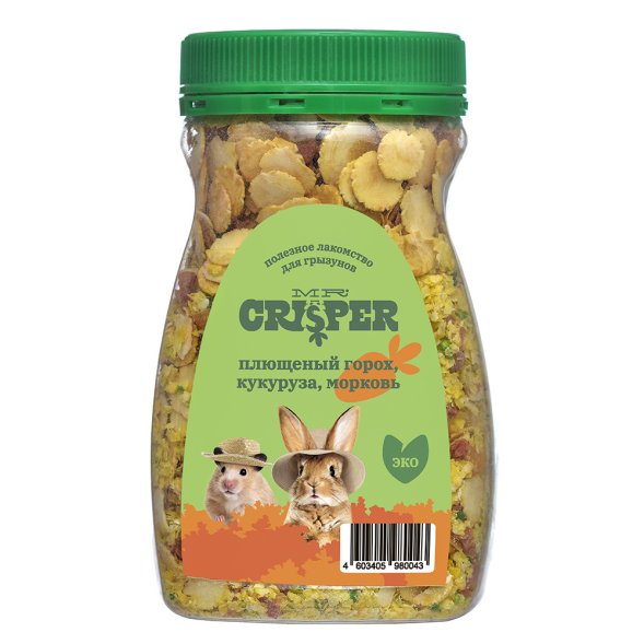 MR.Crisper - Лакомство для грызунов: горох, кукуруза, морковь 230гр