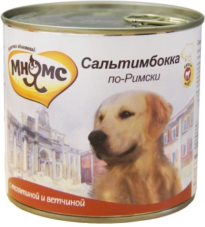 Мнямс - Консервы для собак Сальтимбокка по-римски (телятина с ветчиной) 600 г