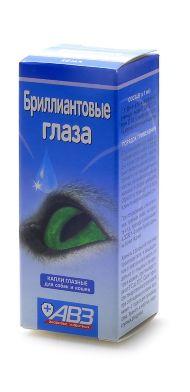 Бриллиантовые глаза - глазные капли для собак и кошек 10мл