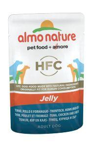 Almo Nature HFC Jelly Tuna, Chicken and Cheese - Паучи для собак "Тунец, курица и сыр в желе"