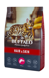 Mr.Buffalo Hair and Skin -  Сухой корм для кошек, с Лососем