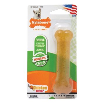 Nylabone - Косточка для щенков умеренно-жесткая, аромат курицы