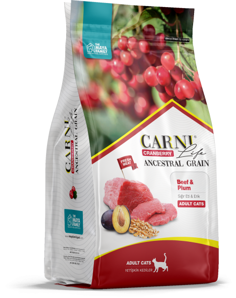 Carni Life - Сухой корм для кошек, с Говядиной, Черносливом и Клюквой