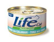 LifeCat - Консервы для кошек тунец с кальмаром в бульоне 85 гр 1