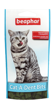 Beaphar Cat-a-Dent Bits - Подушечки для чистки зубов у кошек 35гр.