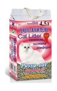 Pussy Cat - Древесный наполнитель для туалета