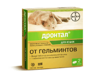Bayer Дронтал - таблетки для кошек от глистов, 2 таб