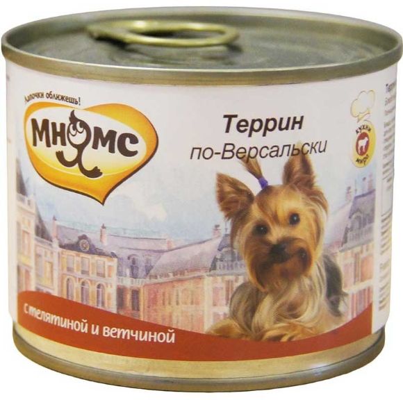 Мнямс - Консервы для собак Террин по-версальски (телятина с ветчиной) 200 г