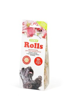 TitBit - Печенье мини для Собак с начинкой из мяса ягненка (Rolls)