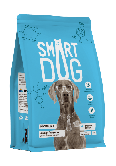 23465.580 Smart Dog - Syhoi korm dlya sobak vseh porod, s lososem kypit v zoomagazine «PetXP» Smart Dog - Сухой корм для собак всех пород, с лососем