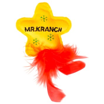 Mr. Kranch - Набор игрушек для кошек, ёлочка и звездочка, новогодняя плюшевые с кошачьей мятой и перышками 50 см