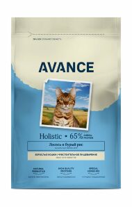 Avance Adult Sensitive - Полнорационный сухой корм для взрослых кошек, с чувствительным пищеварением, с лососем и бурым рисом