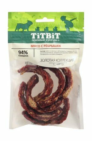 TiTBiT - Золотая коллекция для собак, мясо с рёбрышек 70гр