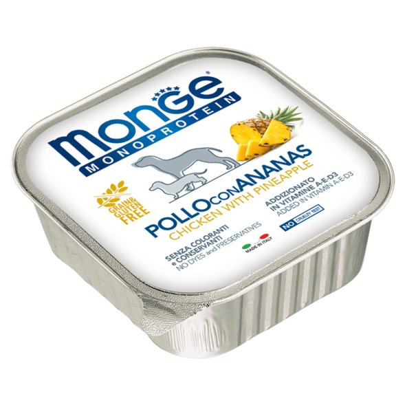 Monge Monoprotein (Монопротеин) - Консервы для собак паштет из курицы с ананасом 150 г