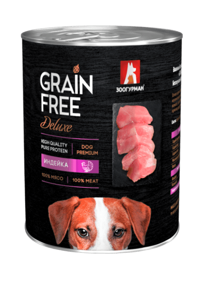 Зоогурман Grain Free - Консервы для собак, с индейкой