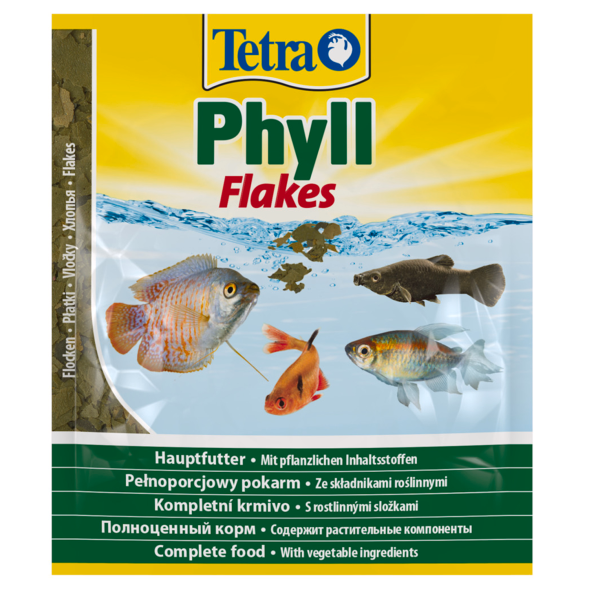 Tetra - Корм для всех видов рыб, растительные хлопья 12 г (Phyll)