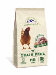 Lifecat Adult Grain Free - Сухой беззерновой корм со свежей курицей для кошек