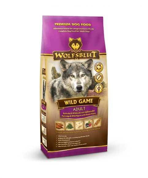 Wolfsblut Wild Game - Сухой корм для собак, с Куропаткой, Диким Голубем, Страусом и Сладким Картофелем
