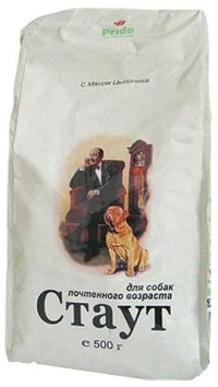 Стаут - корм с мясом цыпленка для собак почтенного возраста