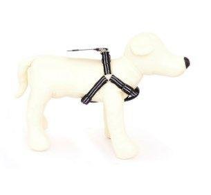 Papillon - Светоотражающая шлейка, нейлон 15мм-40-50см, черный (Reflective nylon harness, 15 mm x 40 - 50 cm, colour black) 170437