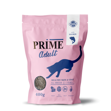 Prime Healthy Skin&amp;amp;Coat - Сухой корм для кошек с лососем, здоровая кожа и шерсть, с 12 месяцев