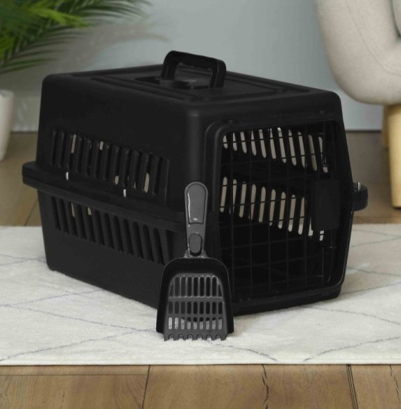 PetSHOP - Переноска для животных, пластик, 47x30x29 см, черная