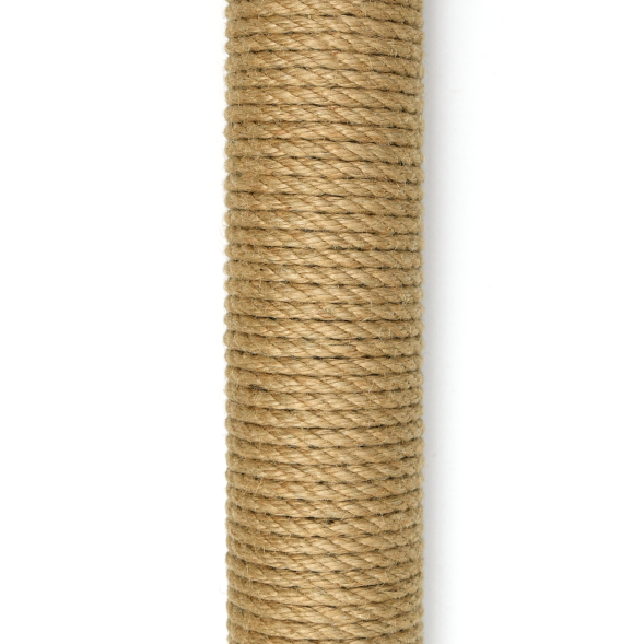 PetSHOP - Когтеточка-столбик, в клетку с шариком 29x29x32 см джут, ткань рогожка