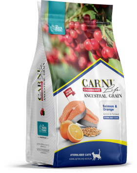 Carni Life Sterilised - Сухой корм для стерилизованных, с Лососем, Апельсином и Клюквой