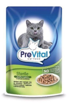 PreVital - Паучи для стерилизованных кошек с птицей 100гр*24шт