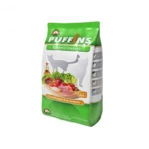 Puffins - Кролик и индейка - сухой корм для кошек 400гр Puffins - Кролик и индейка - сухой корм для кошек 400гр