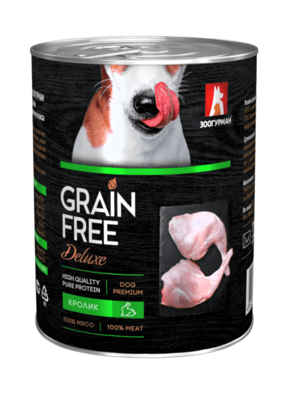 Зоогурман Grain Free - Консервы для собак, с кроликом