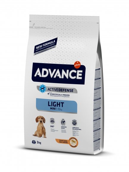 Advance Mini Light - Облегченный корм для малых пород собак